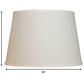 HomeRoots 16" Rounded Empire Slanted Linen Lampshade in White Finish