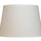 HomeRoots 16" Rounded Empire Slanted Linen Lampshade in White Finish