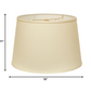 HomeRoots 16" Rounded Empire Slanted No Slub Lampshade in Ivory Finish