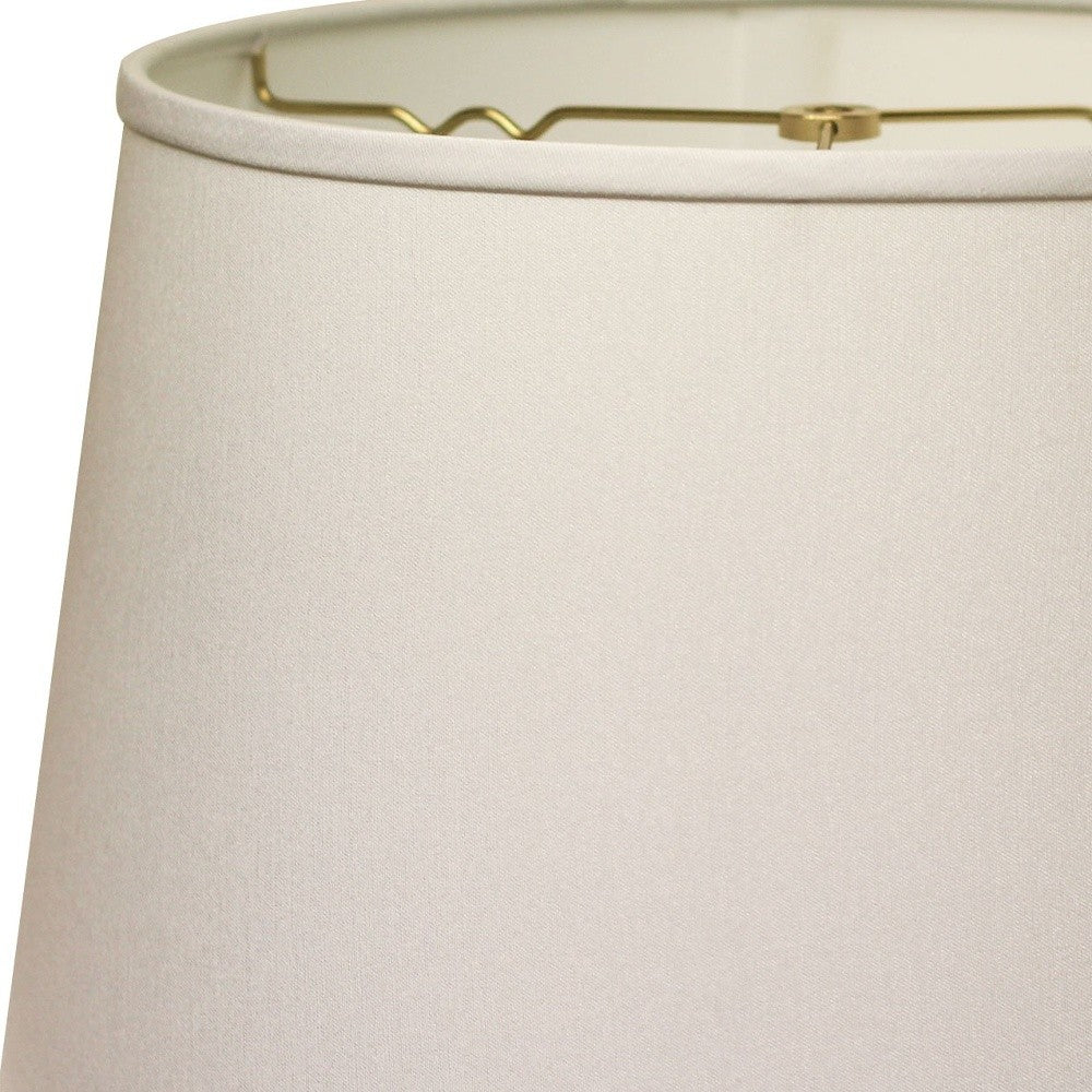 HomeRoots 16" Rounded Empire Slanted No Slub Lampshade in White Finish