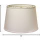 HomeRoots 16" Rounded Empire Slanted No Slub Lampshade in White Finish