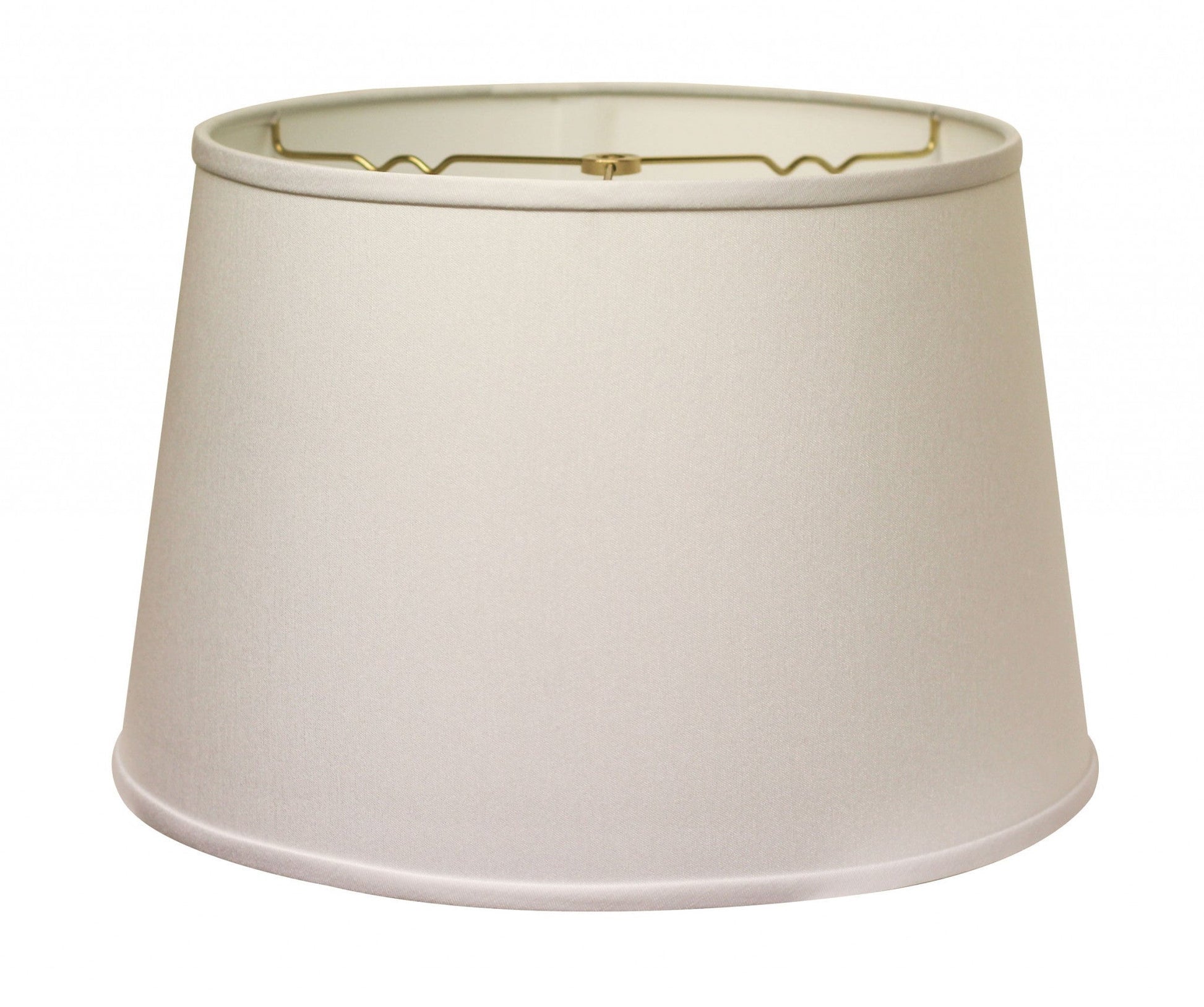 HomeRoots 16" Rounded Empire Slanted No Slub Lampshade in White Finish