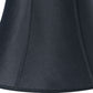 HomeRoots 16" Slanted Bell Paperback Shantung Lampshade in Black Finish