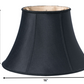 HomeRoots 16" Slanted Bell Paperback Shantung Lampshade in Black Finish