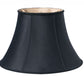 HomeRoots 16" Slanted Bell Paperback Shantung Lampshade in Black Finish
