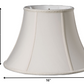 HomeRoots 16" Slanted Bell Paperback Shantung Lampshade in Cream Finish