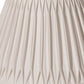 HomeRoots 16" Slanted Bell Smocked Paperback Shantung Lampshade in Cream Finish