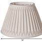 HomeRoots 16" Slanted Bell Smocked Paperback Shantung Lampshade in Cream Finish