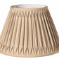 HomeRoots 16" Slanted Bell Smocked Paperback Shantung Lampshade in Vintage Gold Finish