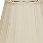 HomeRoots 16" Slanted Crimped Box Shantung Lampshade in Ivory Finish