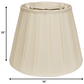HomeRoots 16" Slanted Crimped Box Shantung Lampshade in Ivory Finish