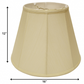 HomeRoots 16" Slanted Empire Monay Shantung Lampshade in Antique White Finish