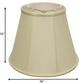 HomeRoots 16" Slanted Empire Monay Shantung Lampshade in Ivory Finish