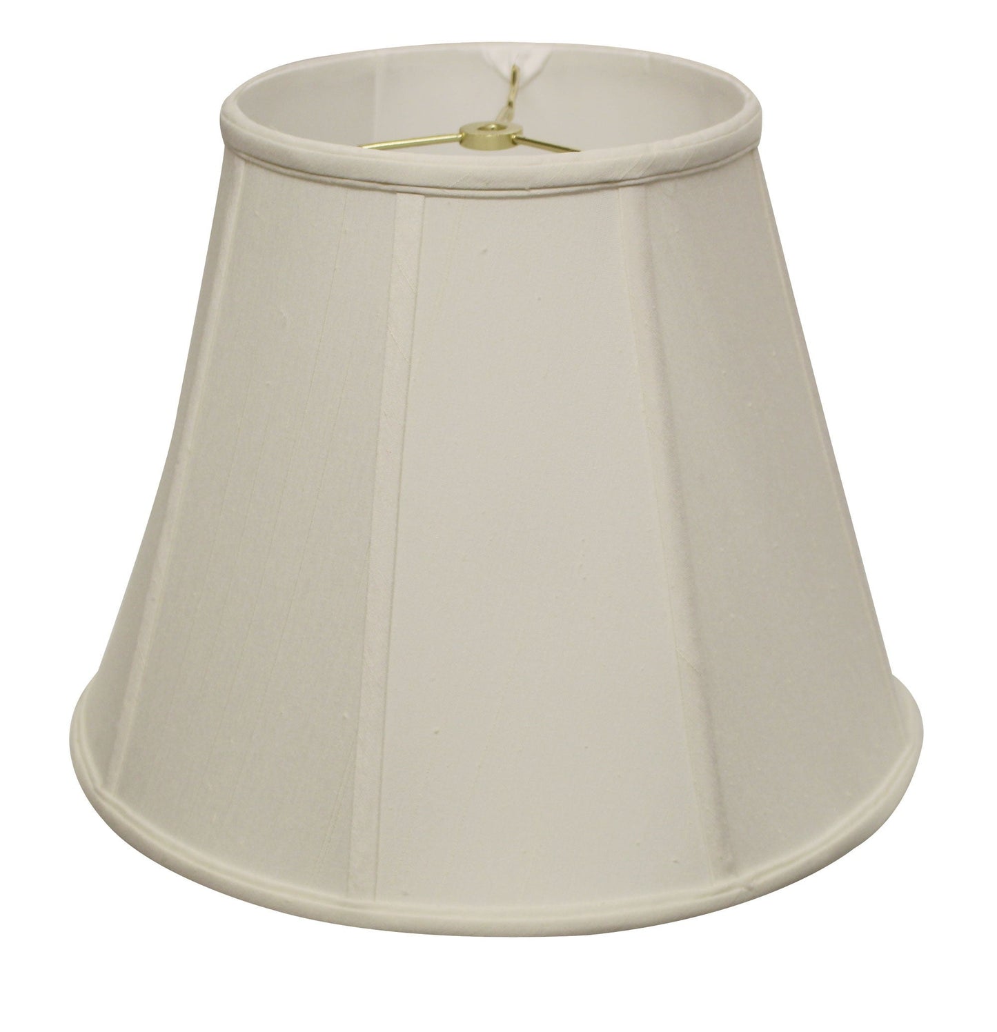 HomeRoots 16" Slanted Empire Monay Shantung Lampshade in White Finish