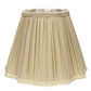 HomeRoots 16" Slanted Fancy Square Shantung Lampshade in Pearl Grey Finish