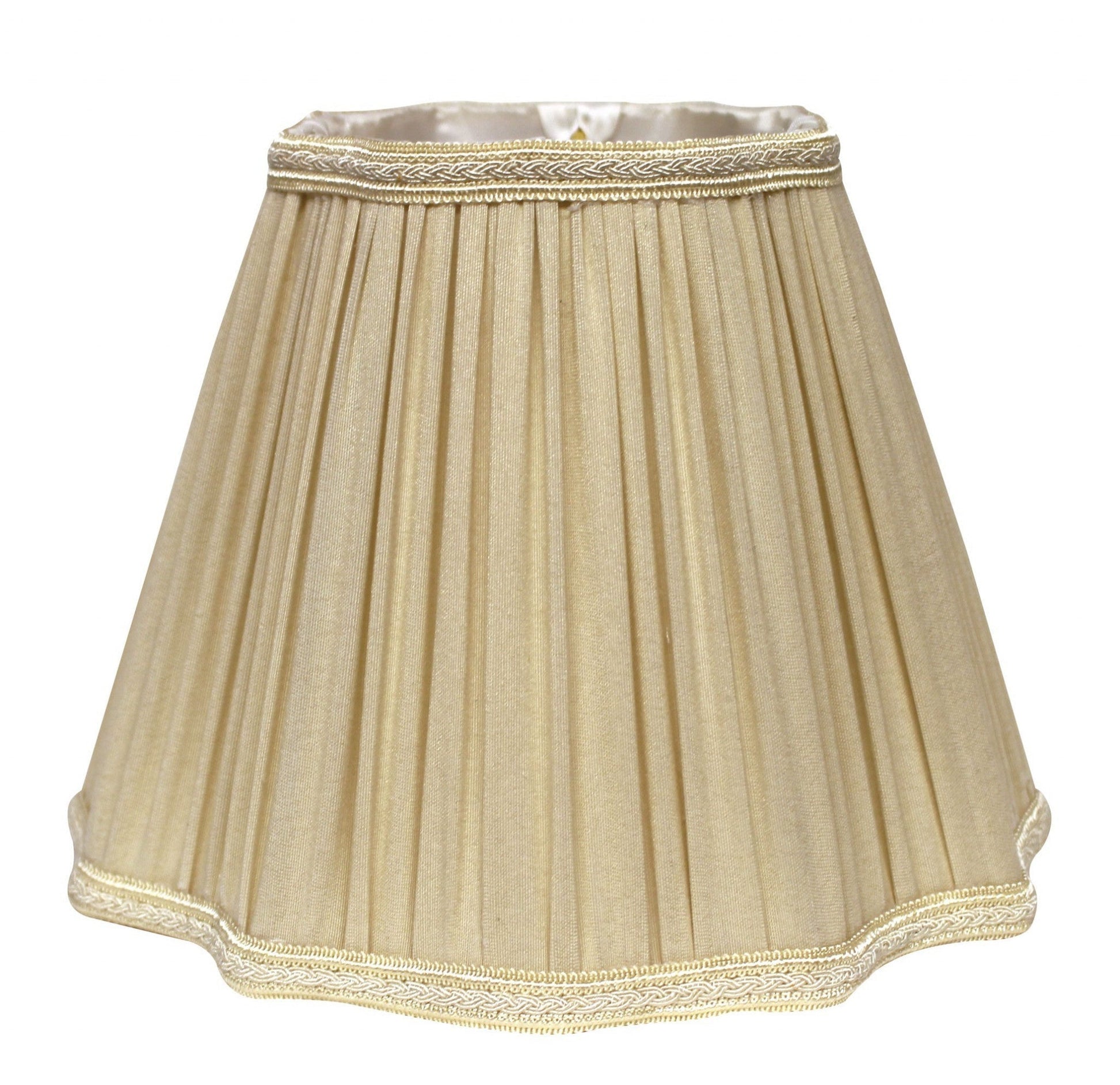 HomeRoots 16" Slanted Fancy Square Shantung Lampshade in Pearl Grey Finish