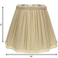 HomeRoots 16" Slanted Fancy Square Shantung Lampshade in Pearl Grey Finish