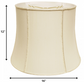 HomeRoots 16" Slanted Girdle Shantung Lampshade in Ivory Finish