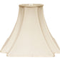 HomeRoots 16" Slanted Notch Square Shantung Lampshade in Ivory Finish