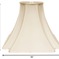 HomeRoots 16" Slanted Notch Square Shantung Lampshade in Ivory Finish
