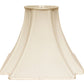 HomeRoots 16" Slanted Notch Square Shantung Lampshade in Ivory Finish