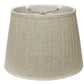 HomeRoots 16" Slanted Oval Paperback Linen Lampshade in Cream Finish