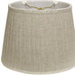 HomeRoots 16" Slanted Oval Paperback Linen Lampshade in Cream Finish
