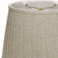 HomeRoots 16" Slanted Oval Paperback Linen Lampshade in Cream Finish