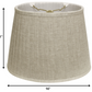 HomeRoots 16" Slanted Oval Paperback Linen Lampshade in Cream Finish