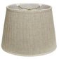 HomeRoots 16" Slanted Oval Paperback Linen Lampshade in Cream Finish