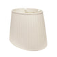 HomeRoots 16" Slanted Oval Paperback Linen Lampshade in White Finish