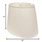 HomeRoots 16" Slanted Oval Paperback Linen Lampshade in White Finish
