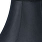 HomeRoots 16" Slanted Oval Paperback Shantung Lampshade in Black Finish With Bronze Lining