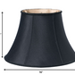 HomeRoots 16" Slanted Oval Paperback Shantung Lampshade in Black Finish With Bronze Lining