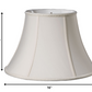 HomeRoots 16" Slanted Oval Paperback Shantung Lampshade in Cream Finish