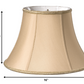 HomeRoots 16" Slanted Oval Paperback Shantung Lampshade in Vintage Gold Finish
