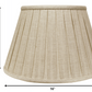 HomeRoots 16" Slanted Paperback Linen Lampshade With Box Pleat in Cream Finish