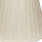 HomeRoots 16" Slanted Paperback Linen Lampshade With Box Pleat in White Finish