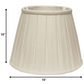HomeRoots 16" Slanted Paperback Linen Lampshade With Box Pleat in White Finish