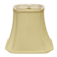 HomeRoots 16" Slanted Rectangle Bell Monay Shantung Lampshade in Antique White Finish