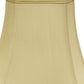 HomeRoots 16" Slanted Rectangle Bell Monay Shantung Lampshade in Antique White Finish