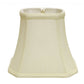 HomeRoots 16" Slanted Rectangle Bell Monay Shantung Lampshade in Ivory Finish