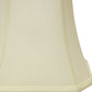 HomeRoots 16" Slanted Rectangle Bell Monay Shantung Lampshade in Ivory Finish