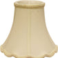 HomeRoots 16" Slanted Scallop Bell Monay Shantung Lampshade in Ivory Finish