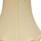 HomeRoots 16" Slanted Scallop Bell Monay Shantung Lampshade in Ivory Finish