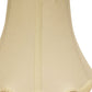 HomeRoots 16" Slanted Scallop Bell Monay Shantung Lampshade in Ivory Finish