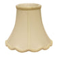 HomeRoots 16" Slanted Scallop Bell Monay Shantung Lampshade in Ivory Finish