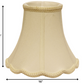 HomeRoots 16" Slanted Scallop Bell Monay Shantung Lampshade in Ivory Finish