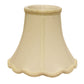 HomeRoots 16" Slanted Scallop Bell Monay Shantung Lampshade in Ivory Finish