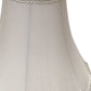 HomeRoots 16" Slanted Scallop Bell Monay Shantung Lampshade in White Finish